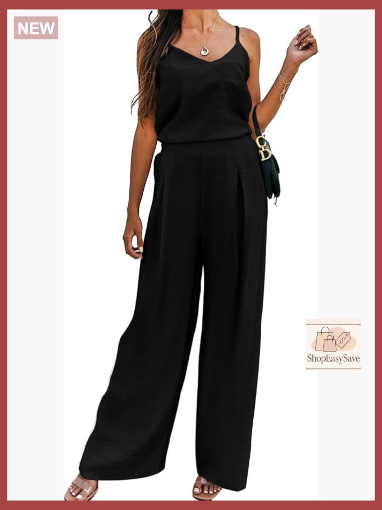 Sleeveless Crop Top And Wide Leg Pants Set Summer Trendy Y2k Night Out